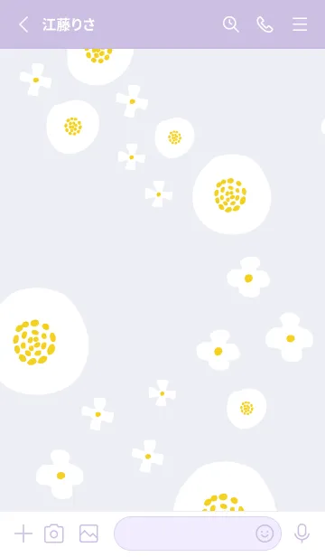 [LINE着せ替え] 3種の白い花12の画像2