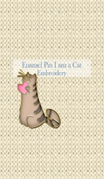 [LINE着せ替え] I am a Cat Enamel Pin & Embroidery 9の画像1