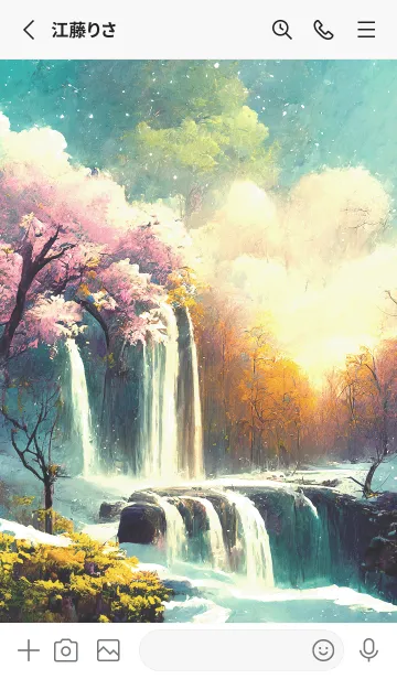 [LINE着せ替え] 優美な冬の風景の着せかえ(Winter-1663)の画像2