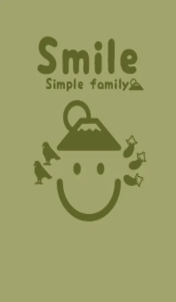 [LINE着せ替え] スマイル＆一富士二鷹三茄子 柳茶の画像1