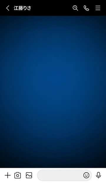 [LINE着せ替え] Cobalt Blue Neon Theme V7 (JP)の画像2