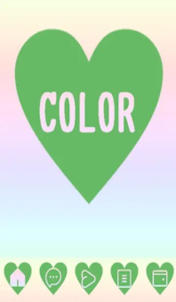 [LINE着せ替え] green color rainbow F11の画像1