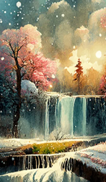 [LINE着せ替え] 優美な冬の風景の着せかえ(Winter-1670)の画像1