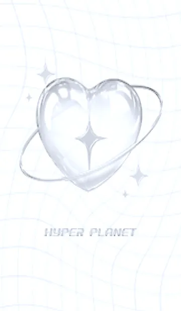 [LINE着せ替え] BUBBLE & RING - プラチナ ブルー グレーの画像1