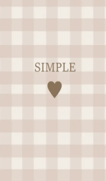 SIMPLE HEART =check mocha=の着せ替えメイン画像