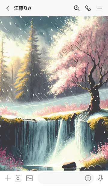 [LINE着せ替え] 優美な冬の風景の着せかえ(Winter-1672)の画像2