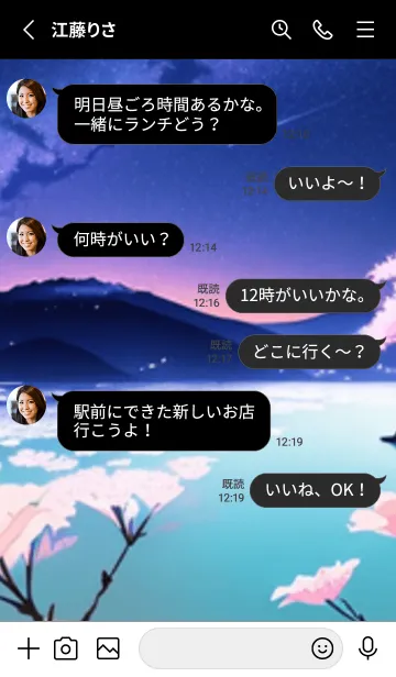 [LINE着せ替え] 冬のサクラ #MaFJbF211。の画像3