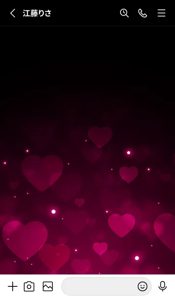 [LINE着せ替え] Love Heart Theme -BLOOD RED-の画像2