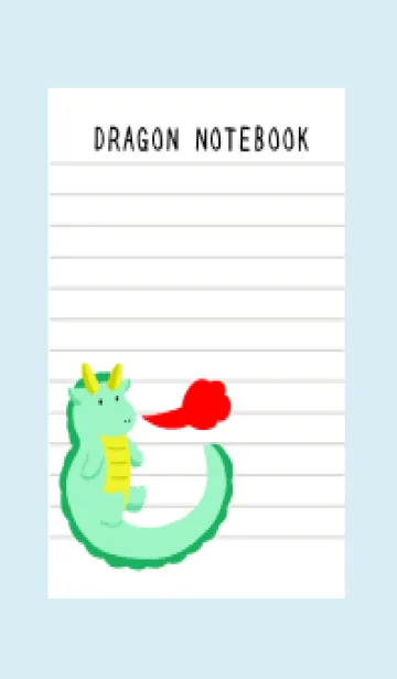 [LINE着せ替え] 辰のノート/ライトブルー/イエローの画像1