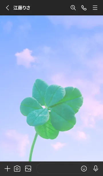 [LINE着せ替え] 本物ラッキークローバー 7-leaf #4-1の画像2