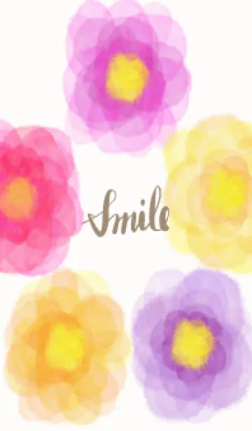 [LINE着せ替え] 水彩 花 赤系27の画像1