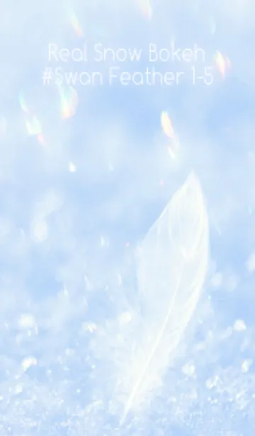 [LINE着せ替え] Real Snow Bokeh #Swan Feather 1-5の画像1