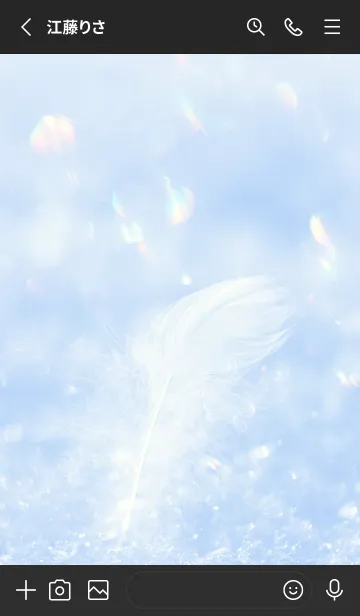 [LINE着せ替え] Real Snow Bokeh #Swan Feather 2-5の画像2