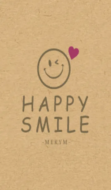 [LINE着せ替え] HAPPY SMILE KRAFT LOVE - MEKYM 27の画像1