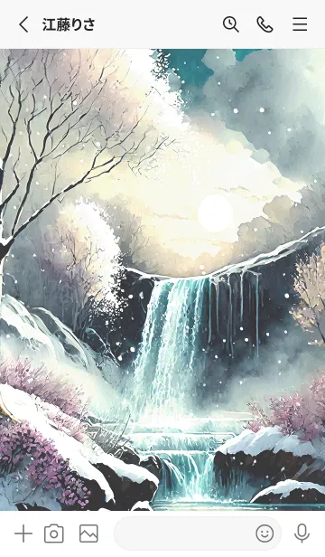 [LINE着せ替え] 優美な冬の風景の着せかえ(Winter-1690)の画像2