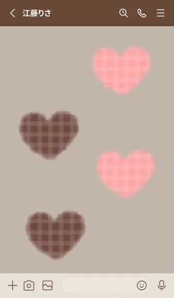 [LINE着せ替え] もこもこハート -いちごチョコレート- 2の画像2