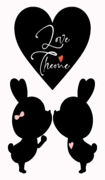 [LINE着せ替え] LOVE THEME Black & Pink.61の画像1