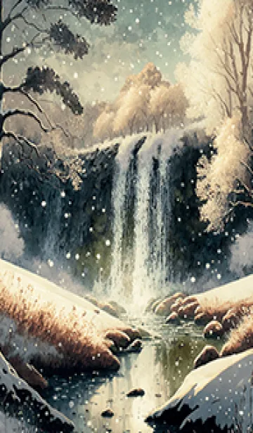 [LINE着せ替え] 優美な冬の風景の着せかえ(Winter-1696)の画像1