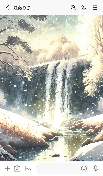 [LINE着せ替え] 優美な冬の風景の着せかえ(Winter-1696)の画像2