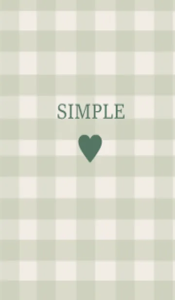 [LINE着せ替え] SIMPLE HEART =check greentea=の画像1