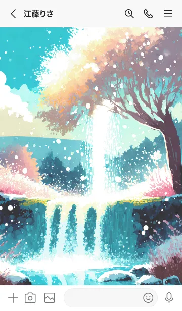 [LINE着せ替え] 優美な冬の風景の着せかえ(Winter-1699)の画像2