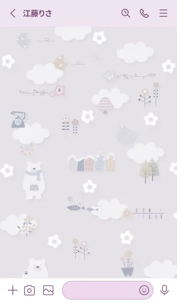 [LINE着せ替え] violet♡Flowers dance04_1の画像2