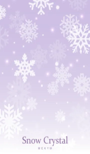 [LINE着せ替え] SnowCrystal-WHITE PURPLE 18の画像1