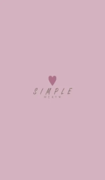 [LINE着せ替え] DUSKY PINK BROWN - SIMPLE HEART - 22の画像1