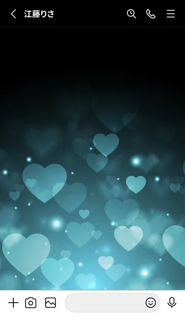 [LINE着せ替え] Love Heart Theme -GREENISH BLUE-の画像2