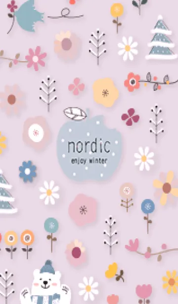 [LINE着せ替え] pinkpurple☆ハッピーフラワー11_1の画像1