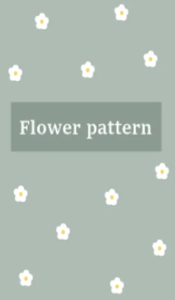 [LINE着せ替え] flower pattern_dustygreenの画像1