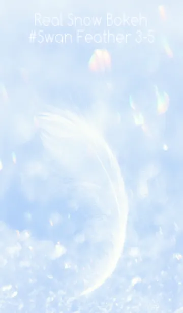 [LINE着せ替え] Real Snow Bokeh #Swan Feather 3-5の画像1