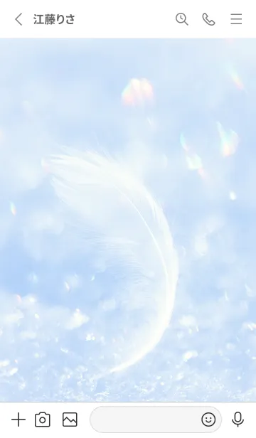 [LINE着せ替え] Real Snow Bokeh #Swan Feather 3-5の画像2