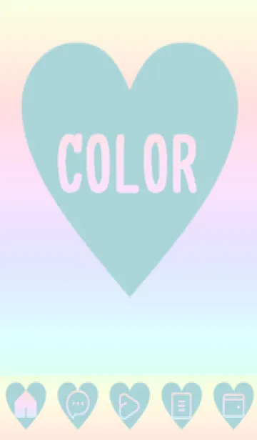 [LINE着せ替え] green color rainbow F17の画像1