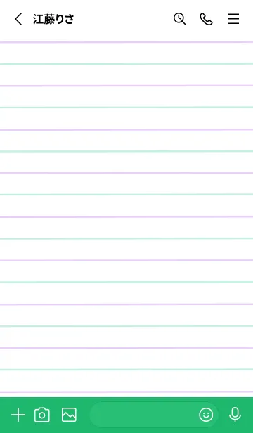 [LINE着せ替え] 2色ノート/パープル&グリーン/グリーン/白の画像2