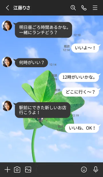 [LINE着せ替え] 本物ラッキークローバー & Ladybird #3-2の画像3