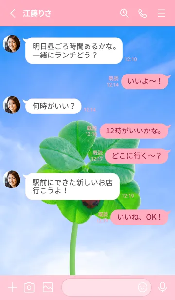 [LINE着せ替え] 本物ラッキークローバー & Ladybird #4-2の画像3