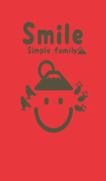 [LINE着せ替え] スマイル＆富士鷹茄子 Signal redの画像1
