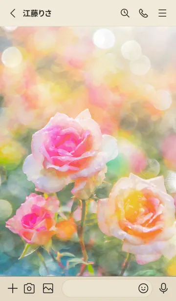 [LINE着せ替え] 薔薇(バラ)の花の着せかえ(R1703)の画像2