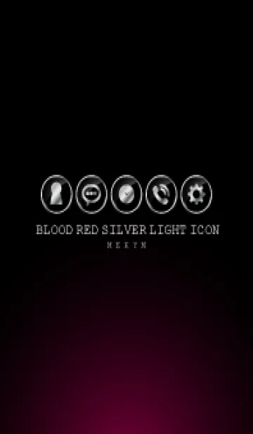 [LINE着せ替え] SILVER LIGHT ICON THEME -Blood Red-の画像1