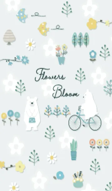 [LINE着せ替え] bluegreen花が咲く場所で06_1の画像1