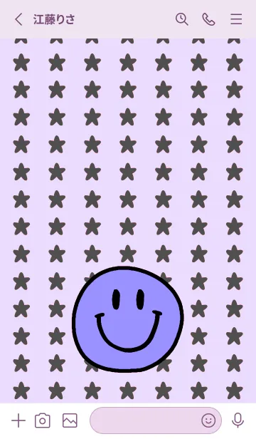 [LINE着せ替え] 手書き スタースマイル 73の画像2