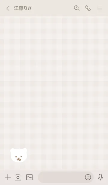 [LINE着せ替え] くま チェック柄3の画像2