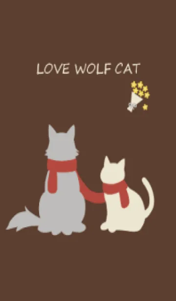 [LINE着せ替え] LOVE WOLF CAT ver1.2の画像1