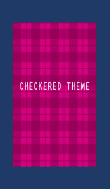 [LINE着せ替え] 赤チェックの着せかえ/ネイビーブルーの画像1