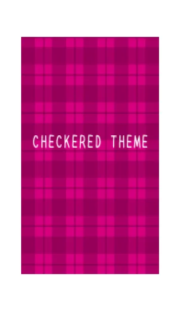 [LINE着せ替え] 赤チェックの着せかえ/ホワイトの画像1