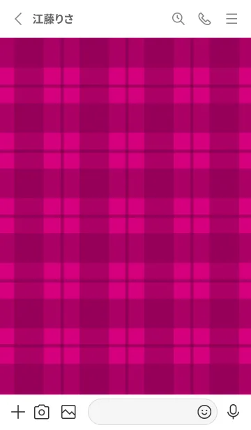 [LINE着せ替え] 赤チェックの着せかえ/ホワイトの画像2