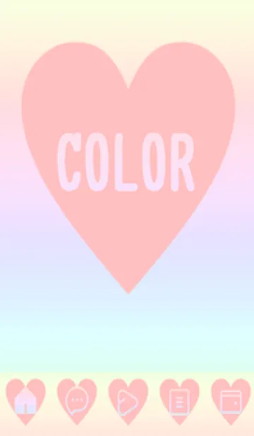 [LINE着せ替え] pink color rainbow F07の画像1