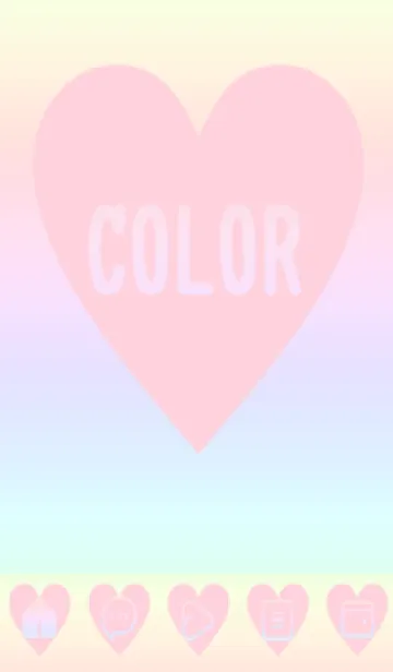 [LINE着せ替え] pink color rainbow F08の画像1