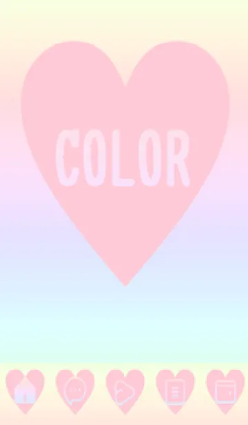 [LINE着せ替え] pink color rainbow F09の画像1